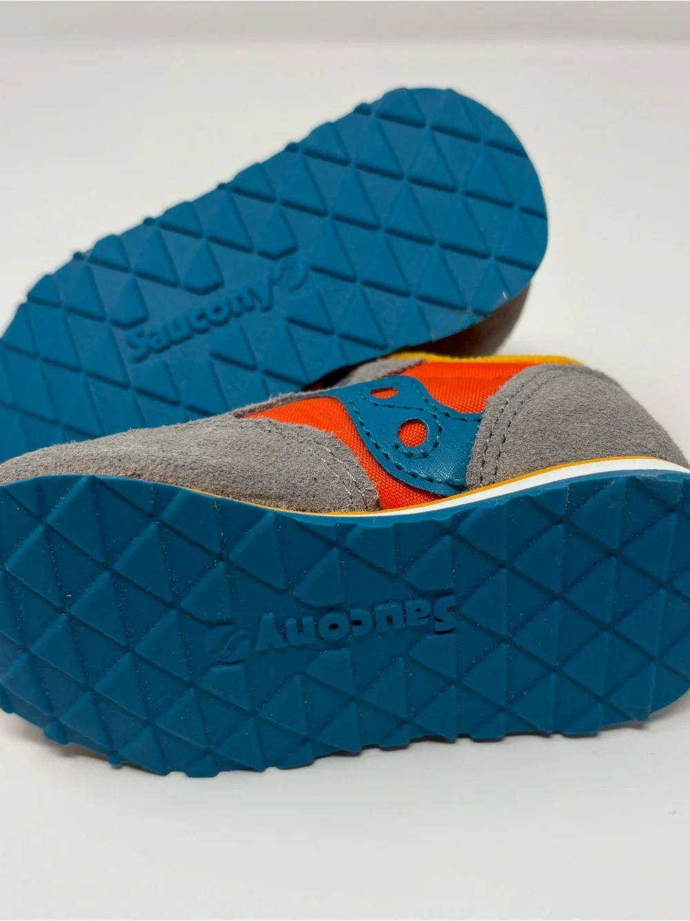 Saucony Baby Jazz lace-up Kids' Orange & Gray Retro Runner